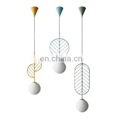 Tonghua Post-modern Simple Style Color Pendant Lamp Nordic Creative Coffee Hotel Pub Decorative Hanging LED Light