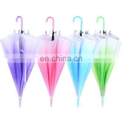 Windproof Rain Gift Custom, Straight Golf Promotion Transparent Paraguas Parapluie Sombrillas Cleap Clear Pvc Tpu Poe Umbrella/