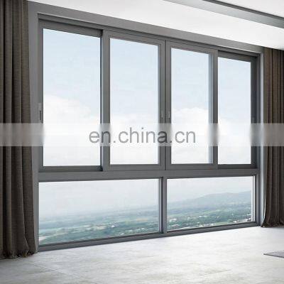 Aluminium frame windows and doors in China aluminium double glazed glass sliding windows