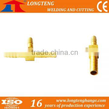 Three Holes Brass Pipe Connector, Pipeline Accessories for CNC Cutting Machine
