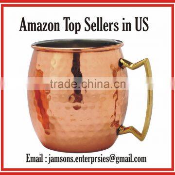 Hammered pure absolut 100% solid manufacturer moscow mule copper mugs for wholesale