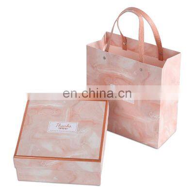 Small recycled cardboard boxes custom logo high density gift package paper packaging with bag bulk