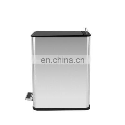 New Developed Slim Bathroom Dustbin With Lid Metal Commercial Dustbin Indoor photo-3