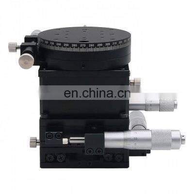 80x80mm Crossed Guide Rail SEMXYZR-80 XYZR 4-Axis Micrometer Linear Stage Manual Linear Stage photo-3