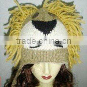 Lion Face Knitted Winter Cap