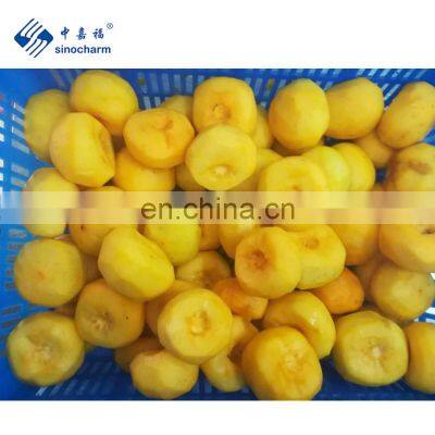 Sinocharm BRC-A Certified Fresh Sweet 50G-90g/pcs IQF Peeled Persimmon Frozen Whole Persimmon