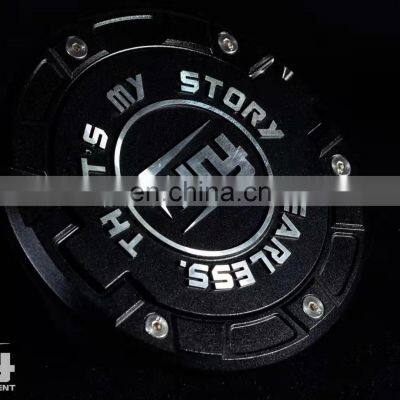 New Design Car Accessories Gas Tank Cover for Jeep Wrangler JL Gas Cover Aluminum 07+ CNC Offroad for Jeep Auto Parts
