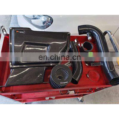New Developed Auto Parts Fabricated 3k Twill Carbon Fiber Cold Air Engine Intake System Kit For Volkswagen MK6 GTI 2.0T EA888