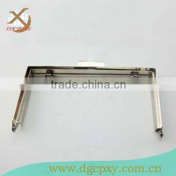 Two chain-ear metal purse frame with lock