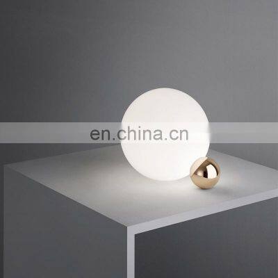 Nordic Style Home Decorative Desk Light LED Bedroom Reading Iron Glass Gold Table Lamp photo-5