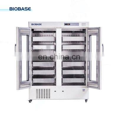 BIOBASE CHINA laboratory Blood Bank Refrigerator Double Door BBR-4V966 display refrigerator for lab hospital factory price