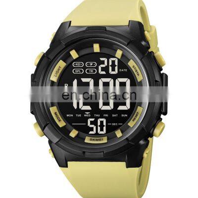 New arrival hot selling digital model watch Skmei 1845 silica gel band 50m waterproof sport men wristwatch