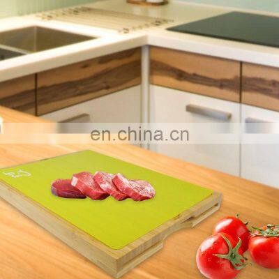 Classics Easy-to-Clean Bamboo Cutting Board and 7 Color-Coded Cutting Mats With Food Icons Set photo-3