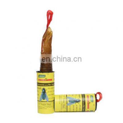 Best quality pest control product fly catcher paper ribbon 4pc pk sticky fly paper roll trap fly paper