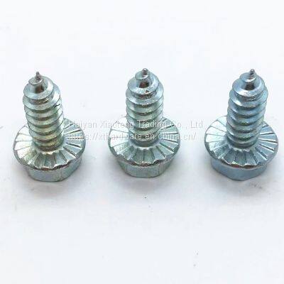 Hex Flange Head Self Tapping Screw Hex Washer Head With/without Serrations Under Head photo-2