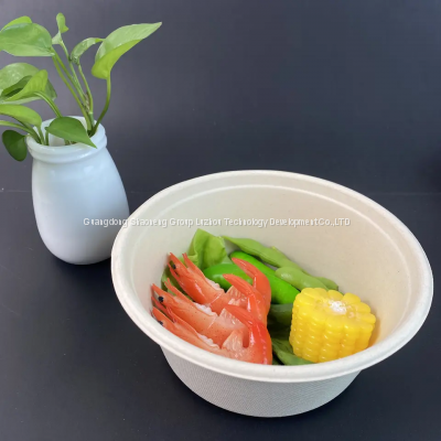 1000ml Wholesale Biodegradable Disposable Compotable Bagasse Soup Bowl