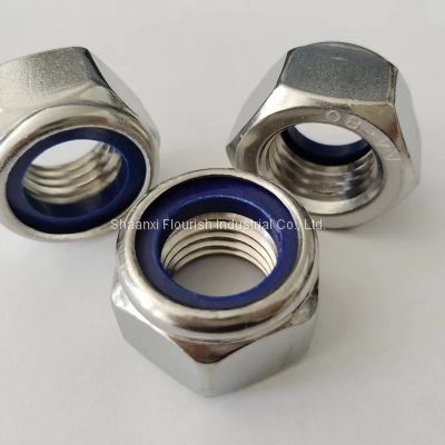 DIN 985 Standard Hexagon Lock Nut Prevailing Torque Type With Nylon Insert