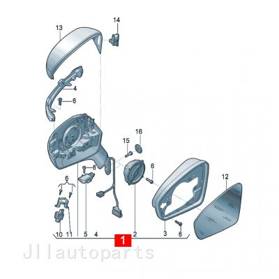 10D857507B Exterior Rearview Mirror Rear Mirror Assembly for SAIC Volkswagen ID.3