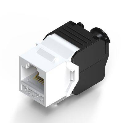 UTP Cat5e Cat6 Cat6a High Speed Termination Black White Keystone Jack photo-3