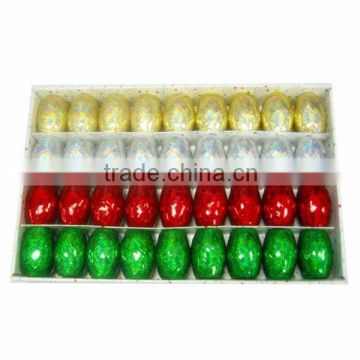 Metallic Poly Ribbon Egg and Bow Set Decoration Bow Set for christmas Holiday Decoration