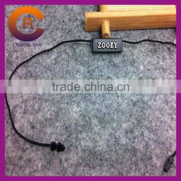 Black wholesales cheap price custom logo hang tag rope