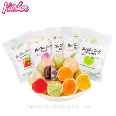 Fruit flavor chewy milk candy thai chew candy