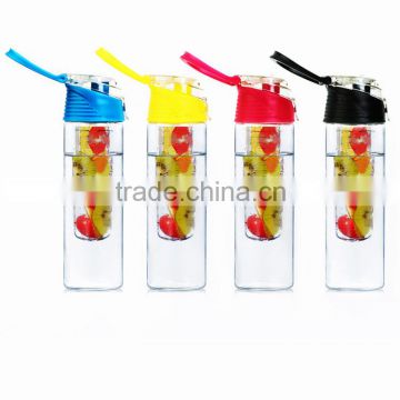 BPA free Fruit infuser colorful water bottle