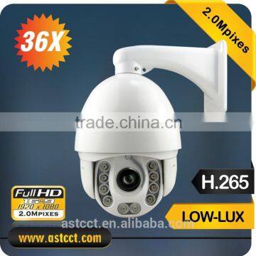 H.265 IP 36X ZOOM High Speed Dome Camera 1080P LOW LUX IR Wiper Design Outdoor Waterproof Pan Tilt Zoom Security Camera