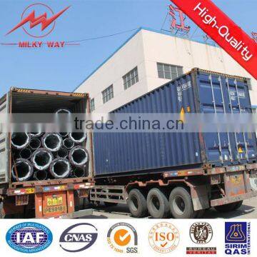 2016 treated steel round pole price for philippines 35ft