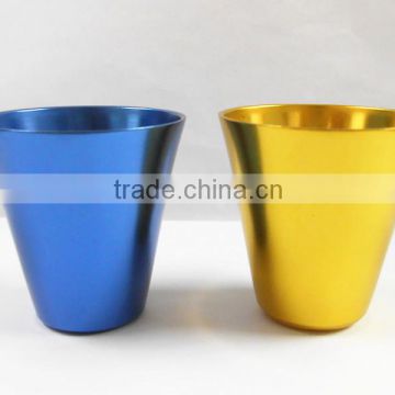 Colorful wine cups, anodized beer mug. aluminum drinking cups