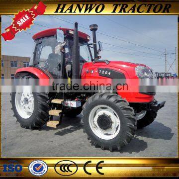 4WD agricultural farm tractor 120hp with tractor implements