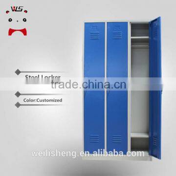 WLS knock down sports cabinet factory price metal 3 tier locker