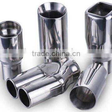 Top quality polished stainless steel universal exhaust tip muffler tip Custom