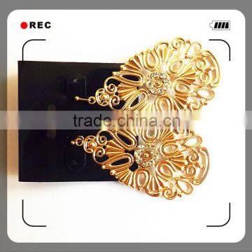 Alloy Jewelry Copper Brass Plating Gold Silver Rhodium Simple Gold Earring Designs for Women photo-3