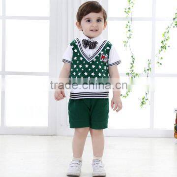 2015 Fashionable New Style Childern Clothing Sets Boys Star Printed 3Pcs Outfits