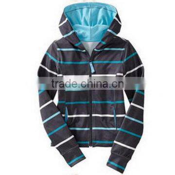 custom high quality strip zipper boys hoodie wholesale