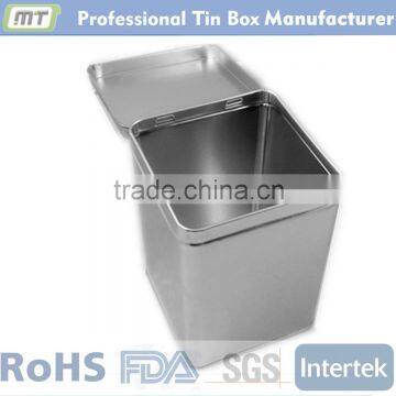 silvery square metal laundry powder box