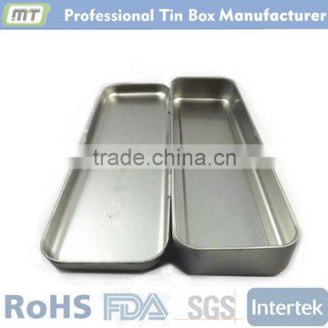 rectangular metal pencil tin box