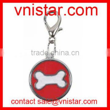 Wholesale Vnistar lobster clasp round shape charm with cute bone for jewelry making TC004 about 25mm