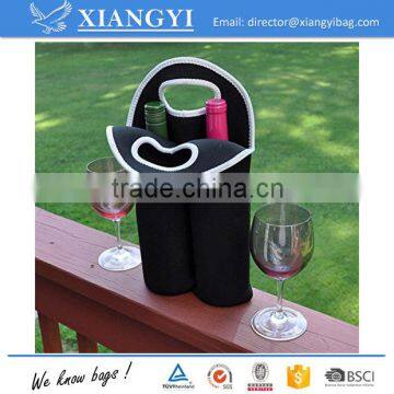 Durable Neoprene Two Bottle Wine Carrier Tote bag