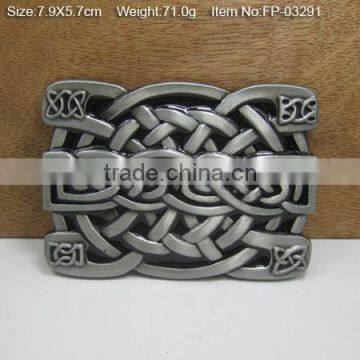 Customized New Design Man Flat Belt With Metal Plate Buckle photo-3