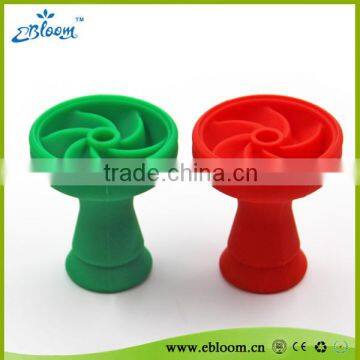 wholesale colorful silicon hookah bowl vortex design shape shisha bowl on sale