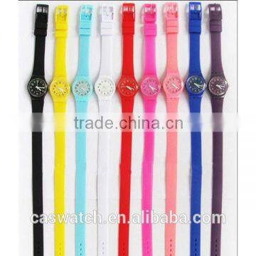 Hot sale Long strap Cheap silicone watch with plastic buckle