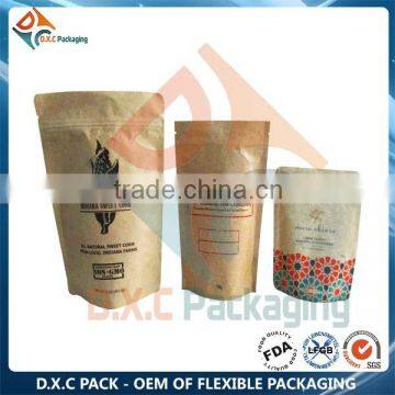 Packaging & Printing Custom Design Kraft Paper Wheat Packing bags