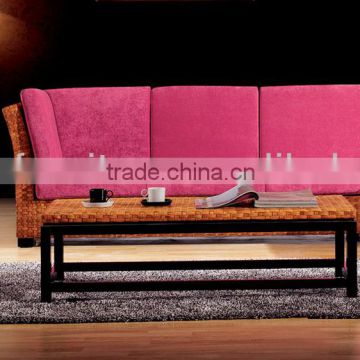 Comfortable vintage rattan sofa