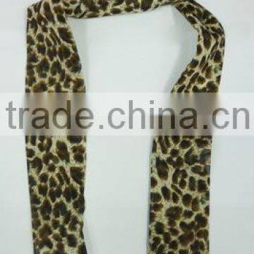 2014 hot new satin leopard ribbon sex headband