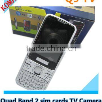 KOMAY 2013 Cheapest Q9 China Cell Phone with dual speaker TV Bluetooth Mobile phone