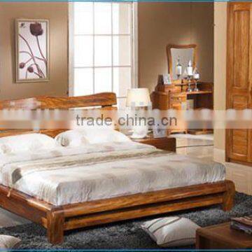 solid wood hotel bedroom furniture | tiger wood furniture | wooden bed room set 3013