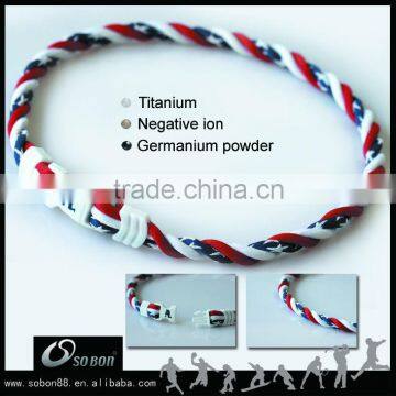 men's handmade high quality cheap necklace (red blue white)