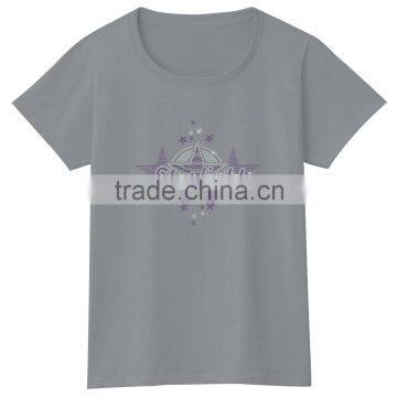 Summer Girls Cotton Tee Rhinestones Iron on Tshirt photo-6